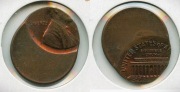 LINCOLN  CENT--BEZ DATY--WYBITA 50%  POZA  CENTRUM--USA