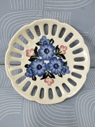 Ażurkowy talerzyk dekoracyjny fajans Koło 