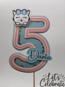 Personalizowany shaker topper na tort 