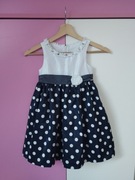 Elegancka sukienka w groszki dla dziewczynki 5–6 lat (ok. 110–116) 