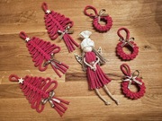 ozdoby choinkowe z makramy