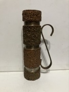 wazon metaloplastyka PRL unikat, sliczne spawy,wyglada jak ceramika, cieżki