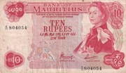 Mauritius 10 rupii 1967 P.31