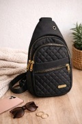 Plecak damski czarny pikowany mały torebka