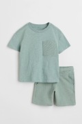 H&M Komplet bawełniany 2-częściowy letni 140 CZYSZCZENIEMAGAZYNU!!!