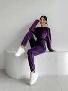 Nowy dres welurowy Olavoga kolor śliwka r. M/L