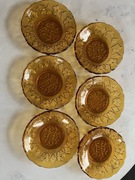 Talerzyki do ciasta huta szkła Hortensja