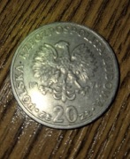 Moneta 20 zł PRL Marceli Nowotko 1976