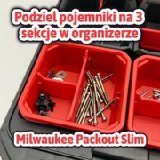 Przegroda do Milwaukee Packout Slim | Podział pojemnika na 3 sekcje | 4 szt