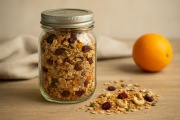 Granola pomarańcza, kokos, mango, orzechy