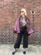 Kimono z zasłonki z balonowymi rękawami 