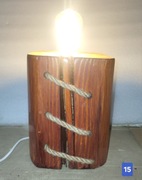 Lampa drewniana handmade