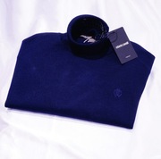 Roberto Cavalli golf sweter L/XL granat merino Italian Yarn gucci vuitton