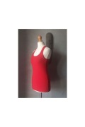 Tank top basic czerwień bawełna XS S