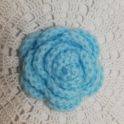 KWIATEK  RÓŻA blady turkus