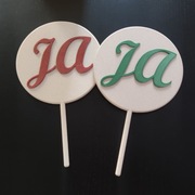 TABLICZKI Ja Ja 2 szt ZABAWA GRA WESELNA