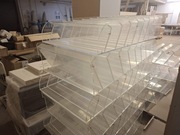 Regał plexi sklep warsztat piwnica 120x60x26cm 9 półek