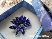 Broszka kwiat chabrowy 