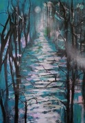 Moonlight walk,l obraz akrylowy na plotnie