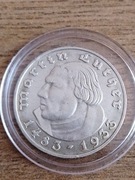 2 marki 1933 Niemcy, Luther, srebro, Ag 