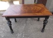 Stół eklektyczny 1890 industrialny, orzech