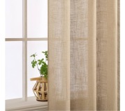 2 Zasłony 140x225cm. Lniane 30%. Półprzezroczyste Na Przelotkach
