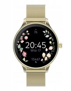 NOWY smartwatch zegarek damski złoty pasek wodoodporny Velora 