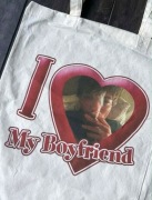 Torba bawełniana torebka tote bag cotton bawełna beżowa Louis tomlinson 