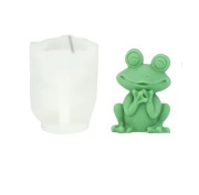 ŻABA Uśmiechnięta forma silikonowa 7.8*6.2*5.2 do Świec Mydła Gipsu Odlewów