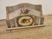 Listownik organizer przybornik decoupage handmade ręcznie zdobiony
