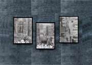 Tryptyk Małe obrazki Nowy Jork sitodruk 3x 16x22cm New York