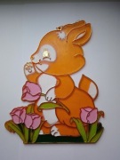 Ozdoba okienna, witaż, witrażyk - Zając wielkanocny 