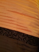 Narzuta 260x240 łóżko CZEKOLADOWY pomarańcz 