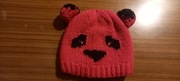 Zimowa czapka dla dziewczynki miś 40 cm