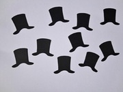 Scrapki kapelusz 10 szt. 37x34 mm czarny gramatura 300 g/m2