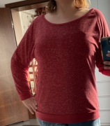 Evie czerwony melanż plus bluza bluzka 4XL 48/20