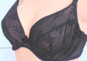 PANACHE modelujący elegancki biustonosz czarny w listki 70FF