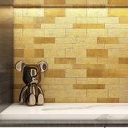 Metaliczne Złote Mozaika 3D Kafelki Płytki Ścienne z Aluminium 0,9m2