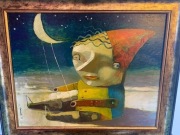 Jakub Chomicki, Księżyc - obraz, olej na płótnie