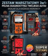 Zestaw Diagnostyczny 3w1 Tester OBD2 Tester Akumulatora Tester Przekaźników