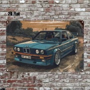 Metalowy Plakat BMW E30 Kultowe Auta Blacha 20 x 30 cm