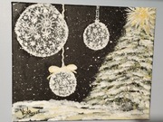 Obraz ręcznie malowany farbami akrylowymi na płótnie 30x24 cm 