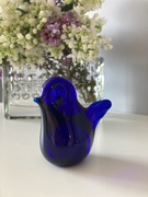 Niebieski Szklany Ptak BOSSE, Vintage z lat 70.