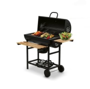 Grill Węglowy Classic Pro z Drewnianymi Półkami 116/63/95 cm