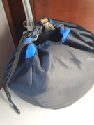 Czarny Pokrowiec na kask narciarski Uniwersalny L/XL z lycra rozciagliwy 