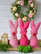 WYPRZEDAŻ!!! Kolorowe zajączki. Prezent dla przedszkolaków!  Zajączki 20cm.