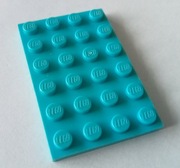 PŁYTKA LEGO 3032 4X6  BŁĘKITNA