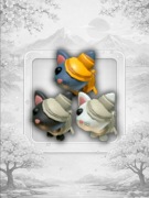 Halloween Black, White i Golden Mummy Cat Adopt Me