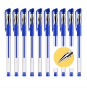 DŁUGOPIS AUTOMATYCZNY ŻELOWY BIUROWY SZKOLNY NIEBIESKI ZESTAW 10SZT. 0,5MM