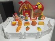 Farma zagroda warzywa owca płot farmerzy zestaw